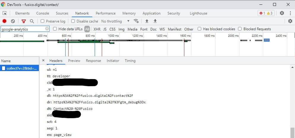Chrome dev tools traffic type